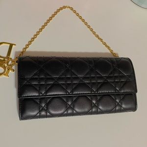 Dior Cannage Wallet With Chain